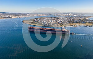 Coal ship Newcastle Harbour - Newcastle NSW Australia