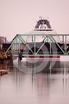 Coal Ship at RR Bridge