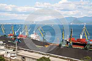 Coal terminal in the port of Nakhodka