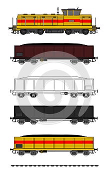 Coal train vector