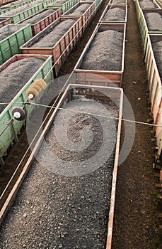 Coal trains at station