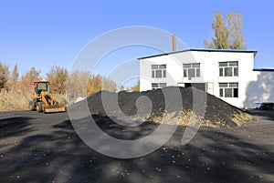 Coal yard in the factory, adobe rgb