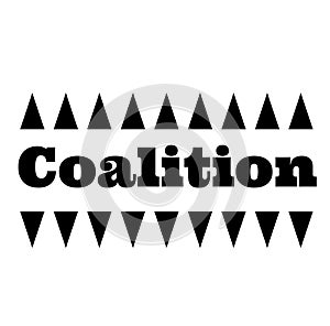 COALITION stamp on white background