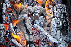 Coals and fire