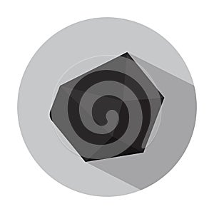 Coals or stone flat vector icon for apps and websites