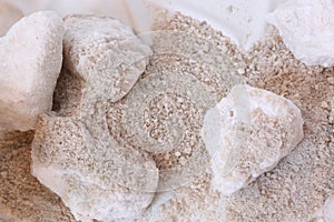 coarse grained salt stones close up photo