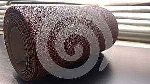 coarse sandpaper roll