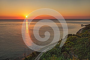 Coast of the Adriatic sea in Chieti, Abruzzo, Italy