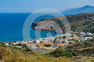 Coast of Agia Pelagia village in Kythera island in Greece