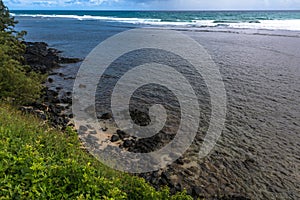 The coast along Anini Beach Park, Kauai, Hawaii photo