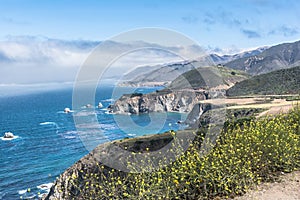 The coast along Big Sur, California