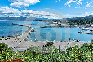 The coast along Minmaya Village, Aomori Prefecture, Honshu, Japan