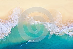 Coast as a background from top view. Turquoise water background from top view. Summer seascape from air. Nusa Penida island, Indon