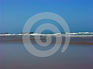 Coast of the Atlantic ocean in Agadir in Morocco