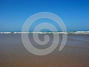 Coast of the Atlantic ocean in Agadir in Morocco