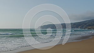 Coast of the Atlantic Ocean, Guincho beach, Portugal.