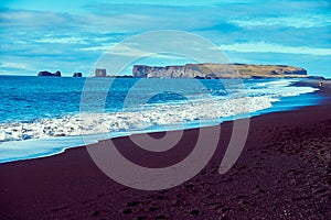 Coast of the Atlantic Ocean in Iceland