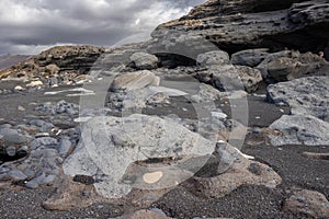 Atlantic ocean coast, Playa de las Hermosas, Fuerteventura photo