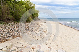 Coast of Baltic sea as summer background