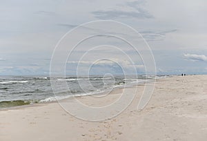 coast of the Baltic Sea. Wild sandy coast and cold sea