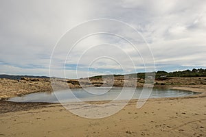 The coast in the bassa cove of San Antonio, Ibiza