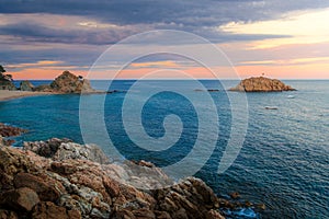 Coast and beach at Lloret de Mar