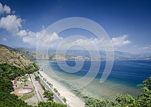 Coast and beach view near dili in east timor leste