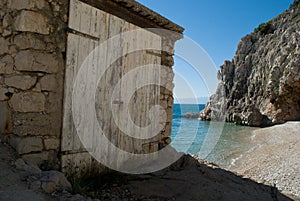 The coast of Bersezio, or Brsec, in eastern Istria, Croatia