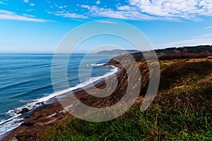 The coast of Biscay in Basque Country