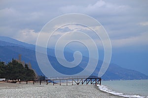 Coast of Black Sea in Abkhazia
