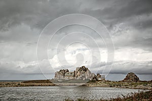 Coast in Brittany France near Sillon de Talbert