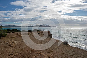 The coast in cala sa caleta of Ibiza, baleares