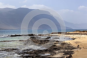 Coast of Caleta de Sebo on La Graciosa