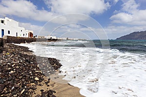 Coast of Caleta de Sebo on La Graciosa