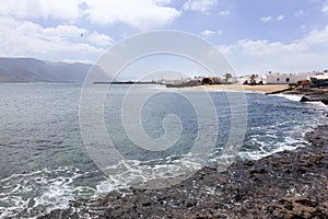 Coast of Caleta de Sebo on La Graciosa