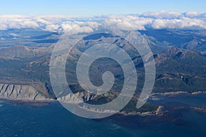 Alaska coastline seen from an airplane, United States photo