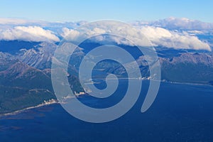 Alaska coastline seen from an airplane, United States photo