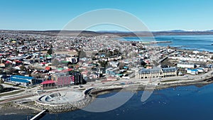 Coast City Of Puerto Natales In Magallanes Region Chile.