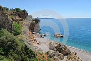 The Coast at the Cliffs of Konyaalti Beach in Antalya