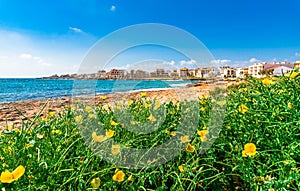 Coast of Colonia Sant Jordi on Majorca, Spain