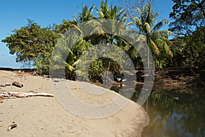 Coast in Corcovado National Park on peninsula Osa in Costa Rica