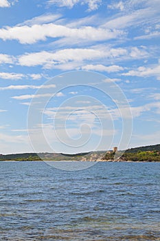 Coast Corsica with Genoese tower