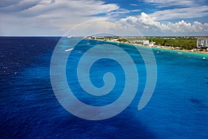 The coast of Cozumel in Mexico