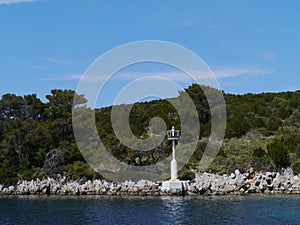 The coast of the Croatian Saint Petar island