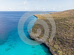 Coast of Curacao Blue Sea drone photo