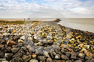 Coast of Cuxhaven in Germany in Autumn