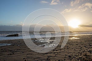 The coast. East coast of England beach sunrise landscape