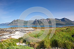 On the coast in Gimsoysand, Norway