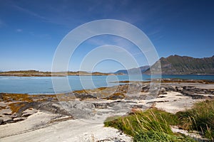 On the coast in Gimsoysand, Norway