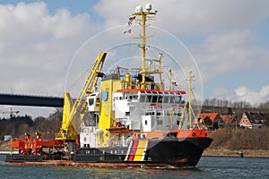 Coast guard and fire boat